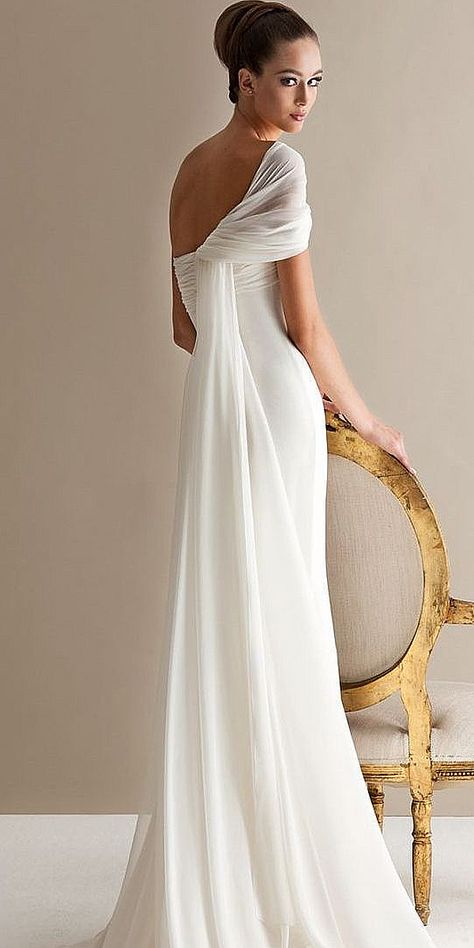 Greek Goddess Wedding Dress, Greek Style Wedding Dress, Grecian Wedding Dress, Greek Wedding Dresses, Grecian Wedding, Top Wedding Dress Designers, Wedding Dress Designers, Greek Wedding, Blue Wedding Dresses