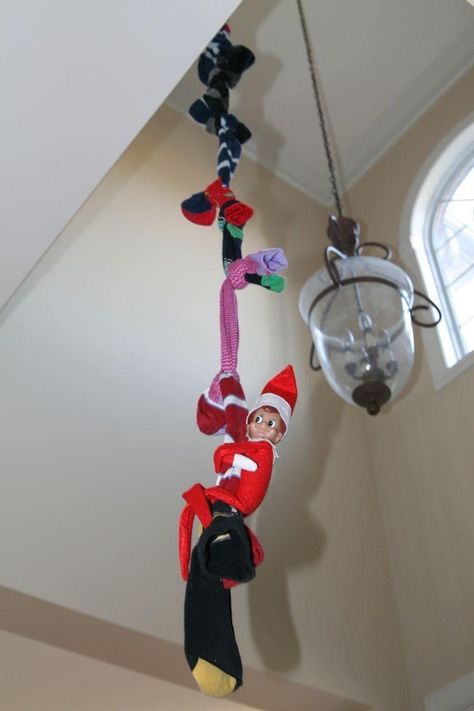 Elf On The Shelf Ideas For Kindergarteners, Elf On The Shelf Ideas With Socks, Elf Ideas With 3 Elfs, 2 Elfs Ideas, Elf On The Shelf Socks, Elves Coming Back Ideas, Napkin Folding Ideas Paper, Thanksgiving Napkin Folds, Simple Thanksgiving Table Decor