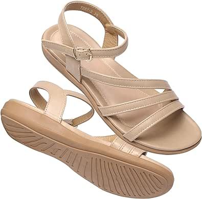 SERASTAR Flat Sandals for Women Dressy - Comfortable Walking Summer Womens Sandal Dressy Flat Sandals, Flat Sandals For Women, Shoe Makeover, Dressy Flats, Womens Sandals Summer, Walking Sandals, Kids Luggage, Sandals For Women, Outdoor Woman