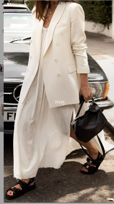 White Blazer Outfits, Looks Street Style, White Coat, Blazer Outfits, 가을 패션, White Blazer, Inspiration Mode, Mode Inspiration, Look Fashion