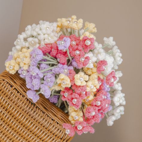 Flower Handmade, Knitted Flowers, Handmade Flower, Baby's Breath, Crochet Flower, Handmade Flowers, Flower Gift, Mother's Day Gift, Hand Crochet