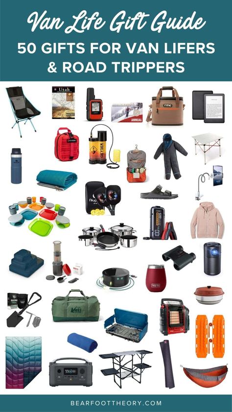 Discover the best gifts for van lifers with this gift guide featuring awesome gear and essentials for life on the road whether you're a digital nomad or weekend warrior. Trip Packing, Outdoor Adventure Gear, Holiday Gift List, Vehicle Accessories, Travel And Adventure, Packing Checklist, Adventure Holiday, Adventure Gifts, Trip Essentials