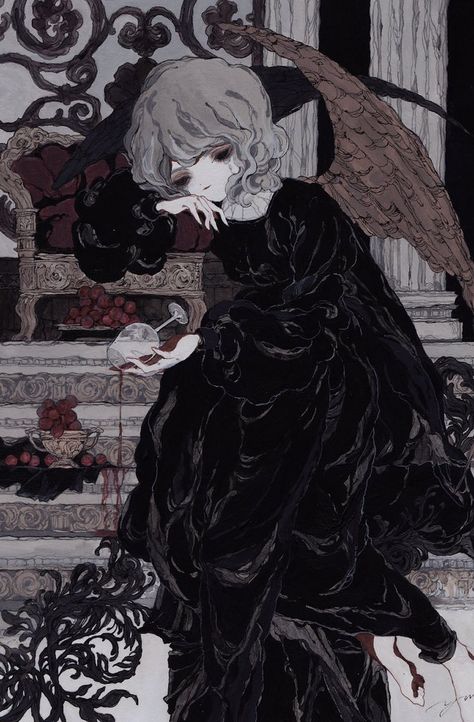 Arte Peculiar, Dark Art Illustrations, Creepy Art, Jairzinho, Ethereal Art, Gothic Art, Art Anime, An Angel, Horror Art