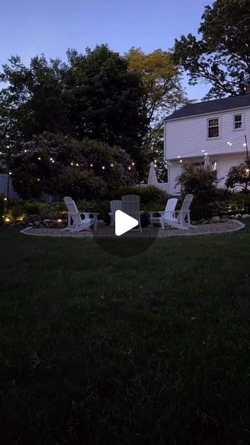 Jenna Shaughnessy on Instagram: "✨comment STRING LIGHTS✨ for links. These string light poles make hanging lights in the middle of your lawn or garden so easy! Plus, with solar powered string lights you don’t need to worry about cords trialing all over the place! I love the ambiance of sitting at our fire pit on the evening when the lights turn on ☺️" Light Pole, Garden Makeover, Solar Lights Garden, Garden Party Wedding, Outdoor Style, Solar Lights, Backyard Design, String Lights, Front Garden