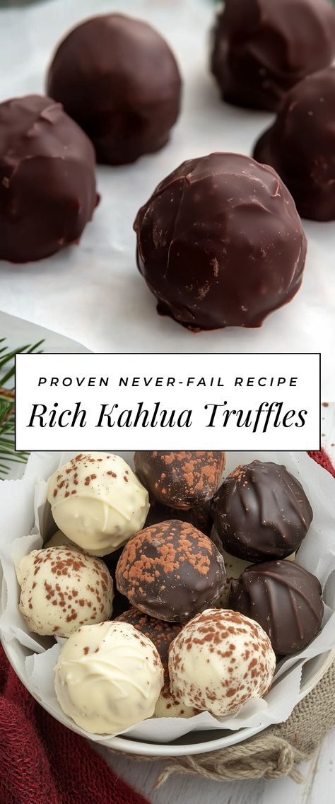 Image for Rich Kahlua Truffles Easy Date Night Desserts, Date Night Desserts, Kahlua Truffles, Cozy Date Night, Clematis Varieties, Christmas Food Desserts, Instant Coffee, Decadent Desserts, Hey There