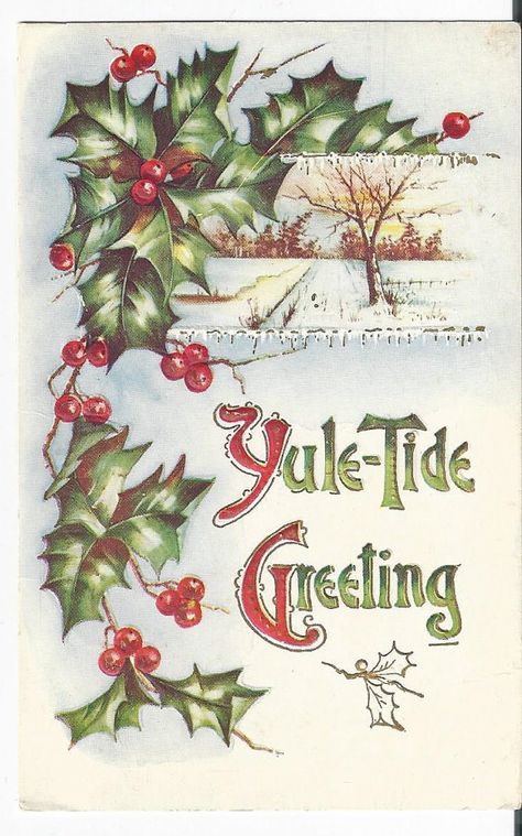 Check out this item in my Etsy shop https://www.etsy.com/listing/259458592/1910-beautiful-christmas-postcard Yule Tide, Christmas Pictures Vintage, Images Noêl Vintages, Christmas Postcards, Vintage Christmas Images, Christmas Nativity Scene, Christmas Post, Old World Christmas, Old Fashioned Christmas