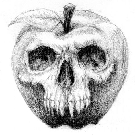 Apple Skull Tattoo, Skull Apple Tattoo, Rotten Apple Drawing, Rotten Apple Tattoo, Bad Apple Tattoo, Skull Apple, Apple Sketch, Rotten Apple, Apple Tattoo