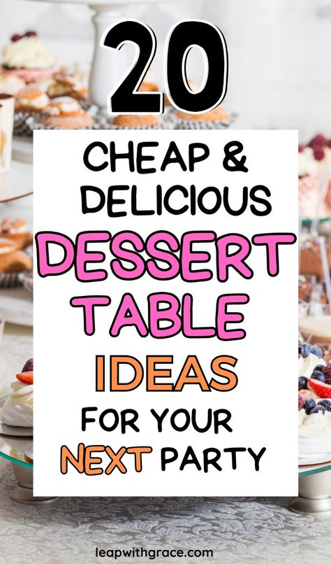 Throw the sweetest party ever without breaking the bank! Dive into these budget-friendly and mouthwatering dessert table ideas that'll wow your guests. From easy DIY treats to crowd-pleasers that look way more expensive than they are, these recipes are perfect for any celebration. Get ready to indulge in some deliciousness that's sure to be a hit at your next gatherin Dessert Buffets Ideas, Easy Candy Table Ideas, Treats For Dessert Table, 70th Birthday Dessert Table, Flower Theme Dessert Table, Retirement Sweet Table Ideas, How To Decorate Dessert Table, Treat Table Set Up Ideas, Store Bought Desserts For Party