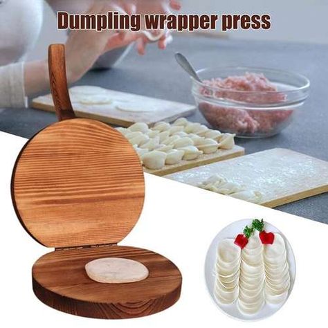 1pc, Wooden Dumpling Skin Maker, Manual Dough Pressure Maker Machine, Kitchen Pancake Ravioli Skin Press Device Diy Pastry Making Tools - Home & Kitchen - Temu Easy Dumplings, Tortilla Maker, Dumpling Dough, Dough Press, Dumpling Skin, Tortilla Press, Dumpling Wrappers, Corn Cakes, Baking And Pastry