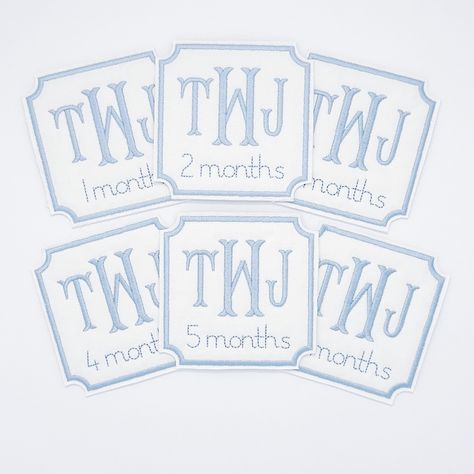 Telling their story from the very start. 🤍 Babies change so much in their first year, and our heirloom monthly markers are a beautiful way to commemorate their growth from month to month! Available in full sets and half sets, you’ll be so grateful when you have these on hand to help you document your little one each month! Unique Monogram, Monogram Baby, Border Frame, Baby Monogram, S Monogram, Milestone Cards, Baby Changing, Sewing Gifts, Embroidery Ideas