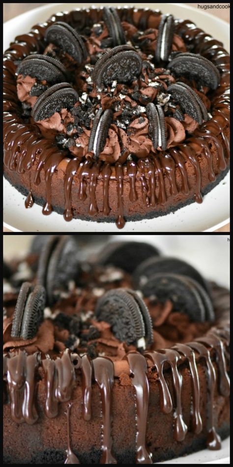 Triple Chocolate Oreo Cheesecake Banana Bread With Dates, Chocolate Oreo Cheesecake, Recipe For Banana Bread, Triple Chocolate Cheesecake, Chocolate Oreo, Chocolate Oreos, Oreo Cookie, Oreo Cake, Oreo Cheesecake