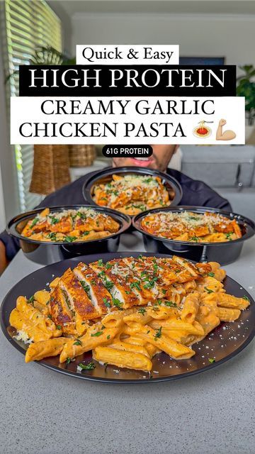 High Protein Recipes Chicken, Protein Meals With Chicken, High Protein Meals With Pasta, Chicken High Protein Meals, Healthy Protein Packed Meals, High Protein Weeknight Dinners, Good High Protein Meals, High Chicken Protein Meals, Healthy Chicken Recipes High Protein