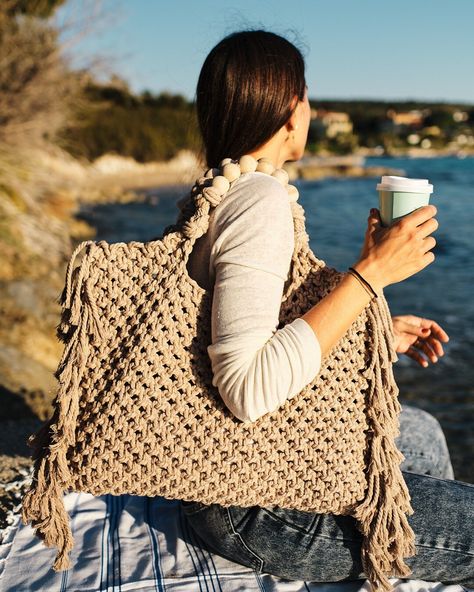 Macrame Beach Bag, Macrame Market Bag, Macrame Beach, Summer Fringe, Baby Purse, Bag Macrame, Macrame Fringe, Toddler Purse, Crochet Boho Bag