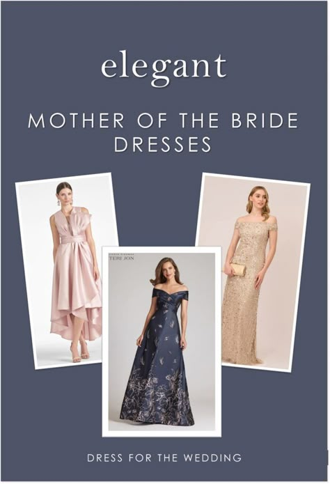 Collage of 3 mother of the bride dresses shown on models Modern Outfit Ideas, Mother Of Groom Outfits, Elegant Mother Of The Bride, Mother Of The Bride Outfits, Best Gowns, Mother Of The Bride Gown, Bride Outfits, Mother Of The Bride Outfit, Bride Groom Dress