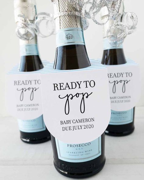 Ready to pop! Add a touch of elegance to your baby shower with these adorable mini bottle tags. #babyshower #babyshowerfun #babyshowerideas #babyshowerfavors #babyshowerfood #babyshowerflow #babymaking #baby #babyfever #popthebubbly #readytopop #shesabouttopop #partydecorations #partyplanner #partyideas #champagne #champagnefavors #favors #showerfavors #babyboy #babygirl #winefavors Poppin Bottles Baby, Baby Baker, Champagne Favors, Wine Favors, Baby Shower Favours For Guests, Stag Night, Baby Shower Gifts For Guests, Poppin Bottles, Mini Champagne Bottles