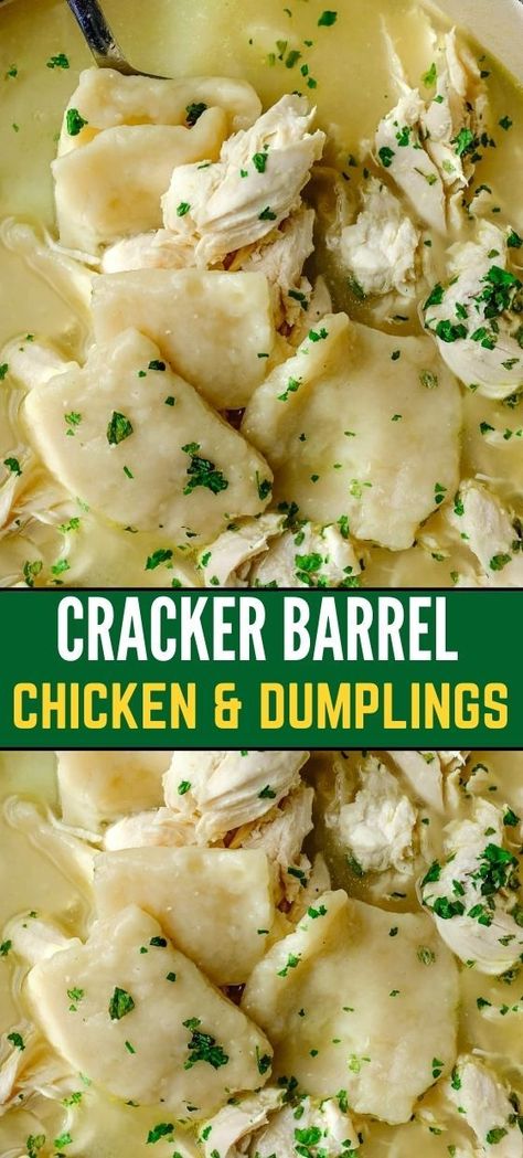 Cracker Barrel Chicken And Dumplings Recipe, Cracker Barrel Chicken And Dumplings, Chicken And Dumplin Recipe, Dumplin Recipe, Chicken And Dumpling Soup, Dumpling Casserole, Best Chicken And Dumplings, Drop Dumplings, Copycat Cracker Barrel