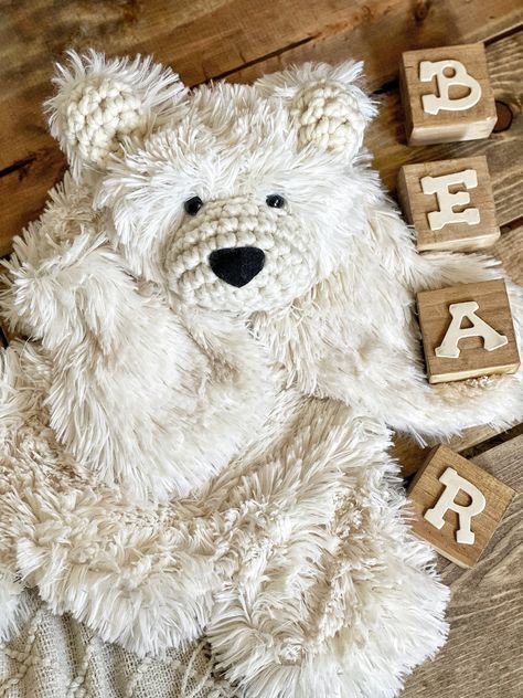 Bear Lovey, Polar Bear Plush, Cream Colored Rug, Bear Nursery Decor, Nursery Pillow, Bear Blanket, Bear Rug, Bear Pillow, Animal Rug