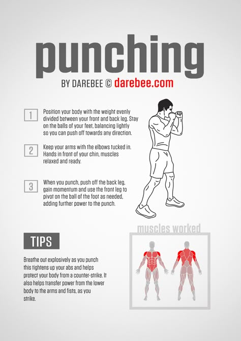 Power Punch Workout, How To Throw A Punch Correctly, How To Make Your Punches Stronger, How To Punch Faster, How To Throw A Punch, How To Punch Harder, How To Punch Properly, Punching Workout, Punch Workout