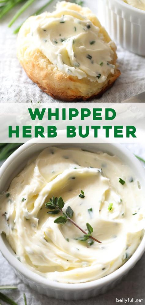 Homemade Butter Spreads, Flavoured Whipped Butter, Herb Whipped Butter, Specialty Butter Recipes, Homemade Butter Gift, Whipped Butter Flavors, Whipped Butter Recipe For Bread, Flavored Whipped Butter Recipes, Homemade Herb Butter