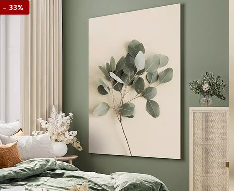 Bedroom Eucalyptus, Green Gold Living Room, Environment Issues, Eucalyptus Branches, Gold Living Room, Acoustic Wall Panels, Acoustic Wall, Large Wall Decor, Boho Chic Decor