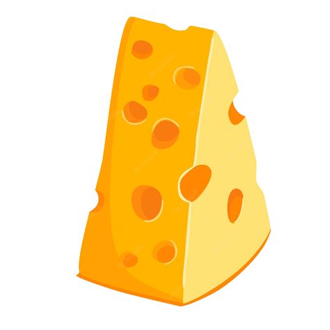 Cheese Vector, Cheese Cartoon, Cartoon Drawings, Premium Vector, Graphic Resources, White Background, Vector Illustration, Cheese, Drawings