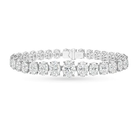 Oval Diamond Bracelet | Harry Winston Harry Winston Bracelet, Harry Winston Jewelry, Pretty Watches, Expensive Diamond, Diamond Jewel, Harry Winston, Pink Vibes, Everlasting Love, Fine Jewelry Bracelets