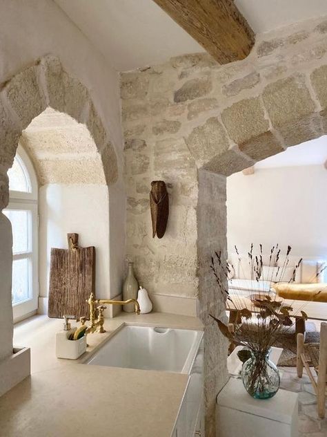 Tuscany House, Italy House, Stone Interior, Timeless Interior, Italian Interior Design, Tuscan Kitchen, Italian Home, Stone Walls, Mediterranean Home