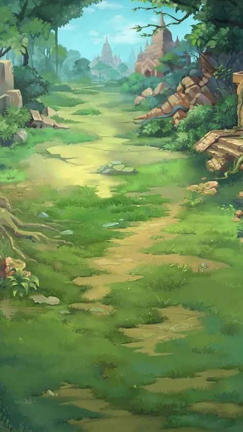 Game Background Art, Game Textures, Environment Props, Pokemon Backgrounds, Vertical Landscape, Concept Art Tutorial, Hand Painted Textures, Casual Art, Playing Cards Design