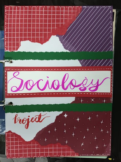 Sociology Project Cover Page, Cover Page Project, Sociology Project, File Cover Ideas, Project File Cover Ideas, Project File Cover, Cover Page Ideas, File Cover, Project Cover Page