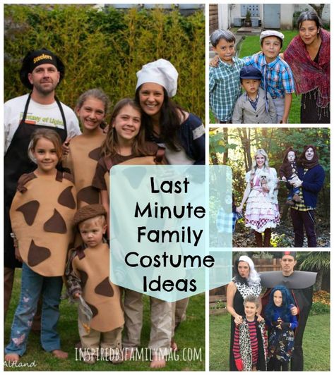 Last Minute DIY Family Halloween Costumes - love these ideas and many of them are no-sew!!! Easy Halloween Family Costumes, Family Diy Costume Ideas, Easy Diy Family Costumes, Simple Family Costumes, Diy Family Costumes Halloween, Easy Family Costume Ideas, Simple Family Halloween Costumes, Last Minute Family Halloween Costumes, Easy Diy Family Halloween Costumes