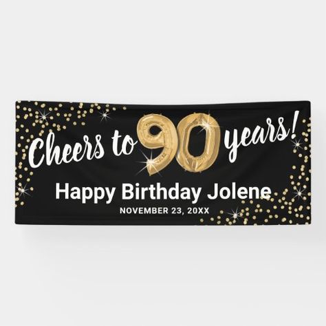 90th Birthday Party Ideas - 100+ Ideas for a Memorable 90th Birthday Celebration! 90th Birthday Party Theme, Cheers To 90 Years, 90th Birthday Banner, 80th Birthday Banner, Happy Birthday William, 90th Birthday Party Ideas, 60th Birthday Banner, 80th Birthday Party Ideas, 50th Birthday Banner