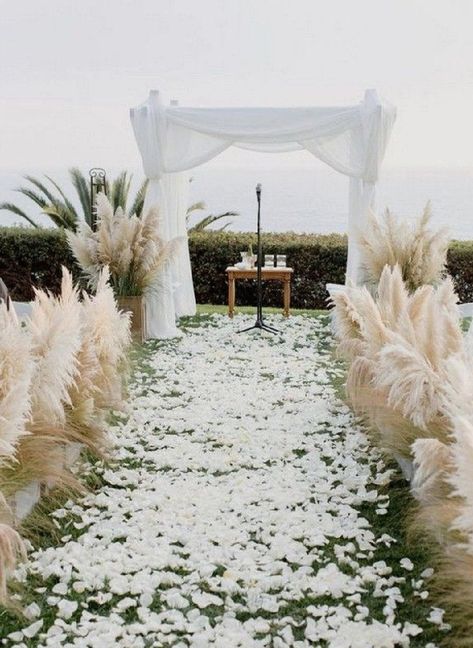 Aisle Ideas, Wedding Ceremony Ideas, Gold Wedding Theme, Grass Wedding, Wedding Beach Ceremony, Beach Ceremony, Beach Wedding Decorations, Whimsical Wedding, Wedding Aisle