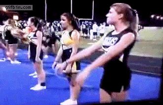 The back-side flop girl. | 19 Cheerleaders Who May Not Make The Team Next Year Country Drinks, Cheer Fails, Sport Gif, Whatsapp Videos, Drinks Bar, Montage Photo, Totally Me, Clipuri Video, Have A Laugh