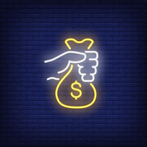 Hand Holding Money, Holding Money, Glowing Background, Neon Sign Art, Neon Bag, Custom Neon Lights, Neon Backgrounds, Neon Logo, Wallpaper Iphone Neon