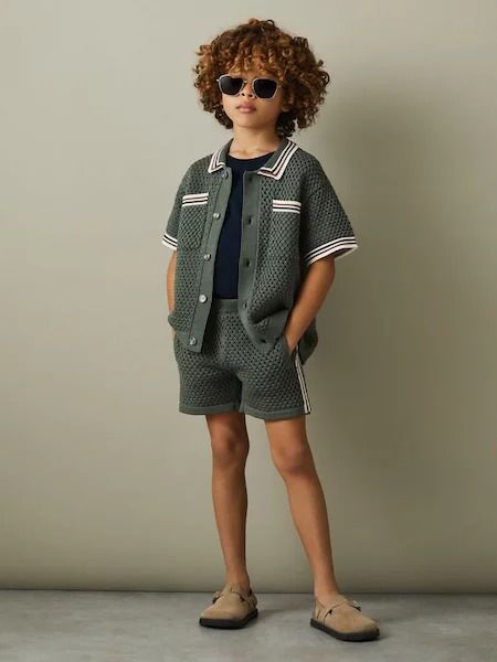 Boys' Clothes- Reiss USA Child Reference, Boys Summer Fashion, Boys Designer Clothes, Body Con Dress Outfit, Designer Boys, Kids Trend, Kids Items, Kids Style, Bowling Shirts