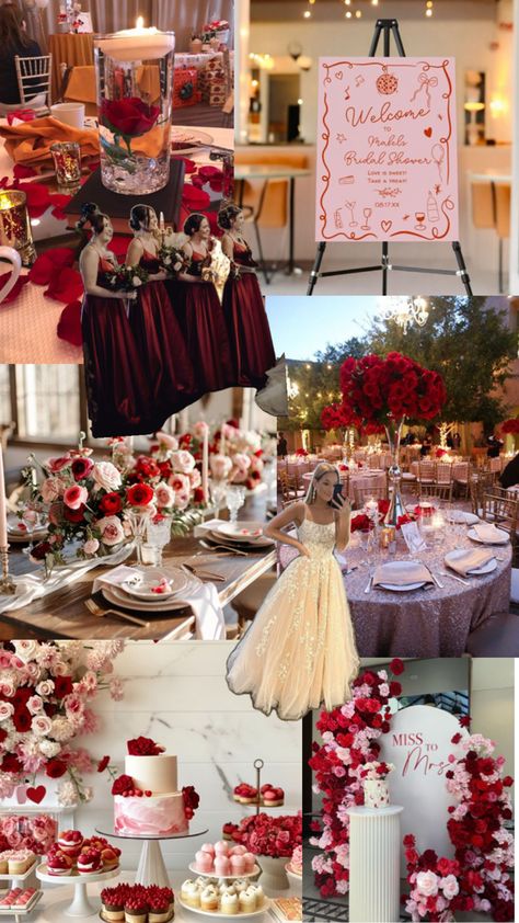 Bridal Shower Themes For February, Red Bridal Shower Theme, February Bridal Shower Themes, February Bridal Shower Ideas, December Bridal Shower Ideas, December Ideas, Romantic City, Bridal Shower Theme, Travel Goals