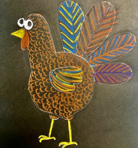 Oil Pastel Texture, Turkey Art Projects, Thanksgiving Art Projects, Pastel Texture, Easy Art Lessons, Turkey Art, Kindergarten Art Projects, 2nd Grade Art, Fall Art Projects