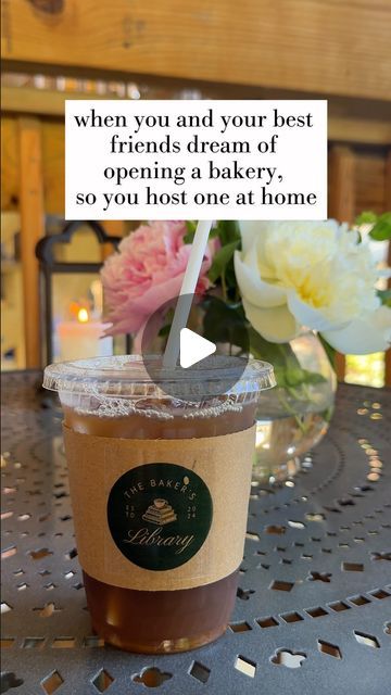 Emilia Marie on Instagram: "Presenting The Baker’s Library! Send to your bakery grand opening guest list 💗  This weekend my friends and I hosted a pop-up bakery cafe out of my apartment, and it was a hit! More to come on our process and sweet treats, but wanted to share a quick sneak peak.  #homecafe #apartmentcafe #homecoffeeshop #bakery #baking #hosting #relatable #bestfriends" Pop Up Cafe Ideas, Pop Up Cafe Design, Pop Up Bakery Display Ideas, Pop Up Bakery, Book Exchange Party, Soiree Ideas, Opening A Bakery, Pop Up Cafe, Book Exchange