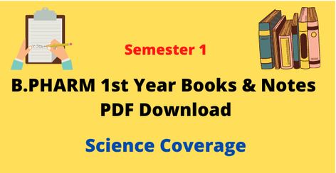 Download best study materials, Books, and Notes for 1st year (1st & 2nd Semester) of B. Pharmacy in PDF totally free, latest syllabus based on PCI. B Pharmacy Notes 1st Semester, B Pharmacy Notes 1st Year, B Pharmacy Notes, Pharmacy Study, Anatomy And Physiology Book, B Pharmacy, Chemistry Practical, Digestive System Anatomy, Books Notes