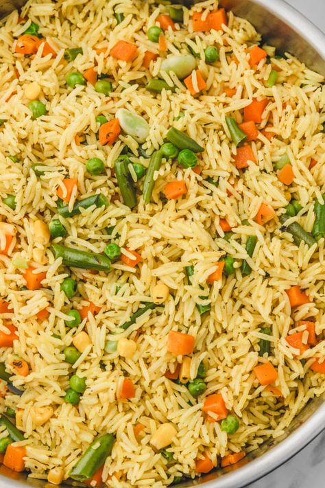 Mixed Vegetable Rice Vegetable Rice Recipe, Rice Sides, Rice Risotto, Rice Side Dish Recipes, Sides Recipes, Rice Side, Rice Side Dishes, Vegetable Rice, Seasoned Rice