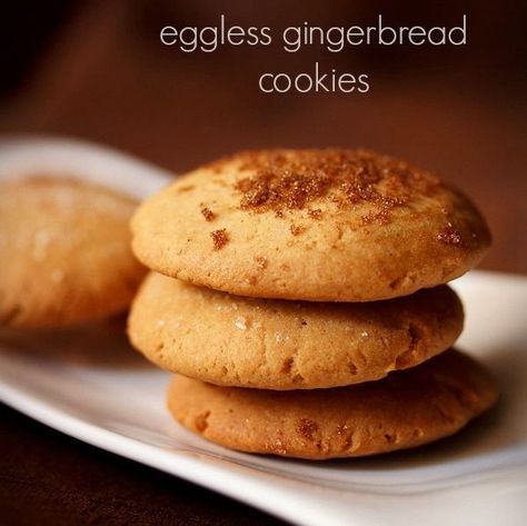 gingerbread cookies recipe, how to make gingerbread cookies Jaggery Desserts, Eggless Biscuits, Healthy Chocolate Cookies, Gingerbread Cookies Recipe, Flavored Cookies, Eggless Cookie Recipes, Egg Free Cookies, Eggless Cakes, Eggless Cookies