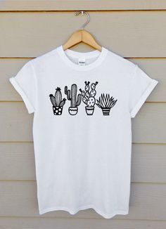 T-shirt design ideas for women Succulent Shirt, Printed Tee Women, T Shirt Print Design, T-shirt Print Design, Cactus Shirt, T Shirts Ideas, T Shirt Design Ideas, Shirt Print Design, Ladies T Shirt