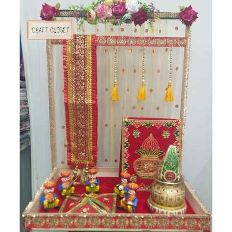 Lagan Lekhan Tray Decorations, Lagan Lakhan Decoration, Laganiyu Decoration, Kankotri Lakhan Decoration, Lagan Patrika Decoration, Lagan Lakhan Tray Decoration, Kankotri Decoration Ideas, Lagan Lakhan, Indian Wedding Giveaways