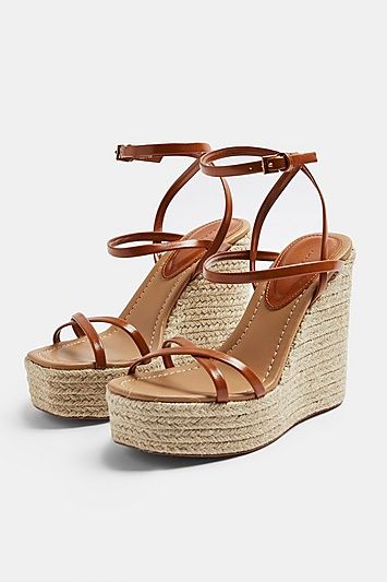 WILLA Tan Wedge Sandals Tan Wedge Sandals, Backless Loafers, Platform Wedge Heels, Tan Wedges, High Wedges, High Heel Wedges, Tan Heels, Womens Sandals Wedges, Shoes Heels Wedges