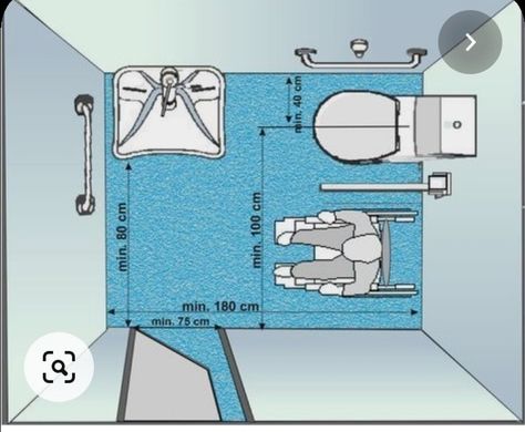 Toilet Plan, Dance Studio Design, Wc Design, Outdoor Toilet, Bathroom Dimensions, Bathroom Plans, Architecture Bathroom, Hospital Interior, Hotel Plan