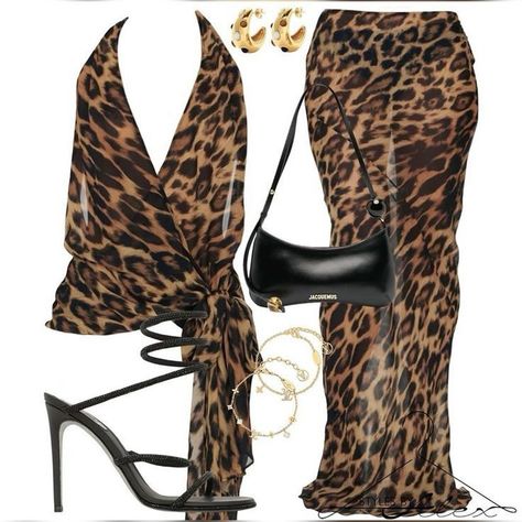 Classy Cheetah Print Outfits, Leopard Print Dress Classy, Golden Birthday Outfit, Zebra Print Outfits, Cheetah Print Outfits, Jazz Outfits, Leopard Outfit, Clueless Outfits, Outfit Inspo Summer