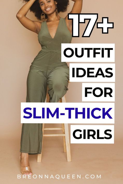 "From street style to evening glam, these 17 slim thick outfit ideas for women are a game-changer for #curvyfashion. #styleinspiration #ootd" Outfits To Slim You Down, Slim Thick Outfit, Thick Thigh Outfits, Short Torso Outfits, Thick Body Outfits, Types Of Clothing, Dress Body Type, Slim People, Flowing Blouse