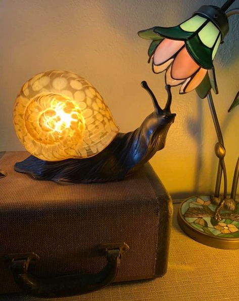 Snailed It!!! Got This Gorgeous Gastropod Lamp From Facebook Marketplace Today!!! I Love Lamp, Quirky Decor, Cool Lamps, Funky Furniture, Dream Room Inspiration, Dream Decor, Dream House Decor, Aesthetic Room Decor, My New Room