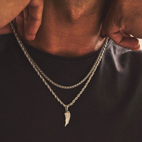 Trending + Bestselling at CRAFTD London – CRAFTD UK Outfit Posada, Mens Jewelry Aesthetic, Chain Necklace Outfit, Male Jewelry, Green Skin, Path To Success, Silver Wings, Dog Necklace, Wing Necklace