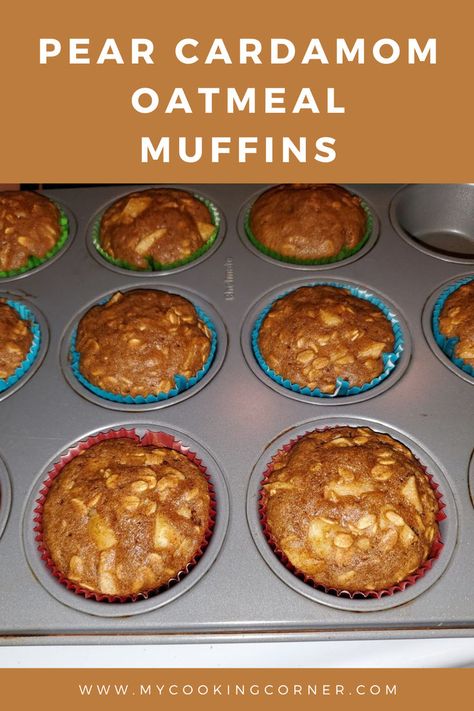 Indulge your senses with our delightful Pear Cardamom Oatmeal Muffins, a perfect blend of wholesome oats, succulent pears, and the aromatic warmth of cardamom. #muffins #sweet #breakfast #food #snack #yummy Cardamom Muffins, Pear Cardamom, Oatmeal Muffins, Food Snack, Scone Recipe, Breakfast Food, Sweet Breakfast, Healthy Sweets, Scones